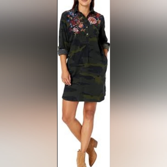 Johnny Was Margot cotton gauzed shirt dress - Picture 2 of 8